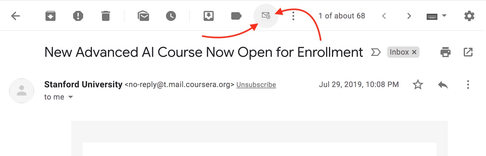 Forwarding single email